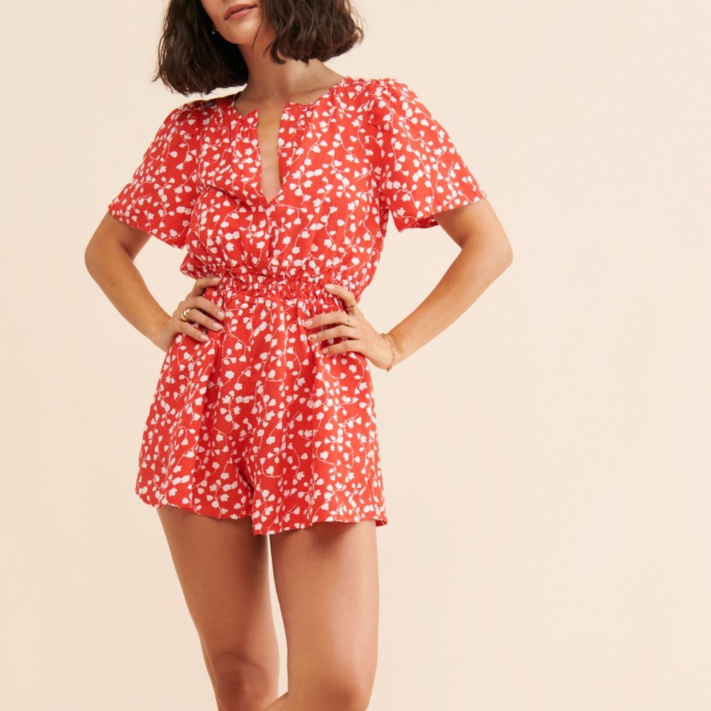 Anthropologie Somerset Linen Romper